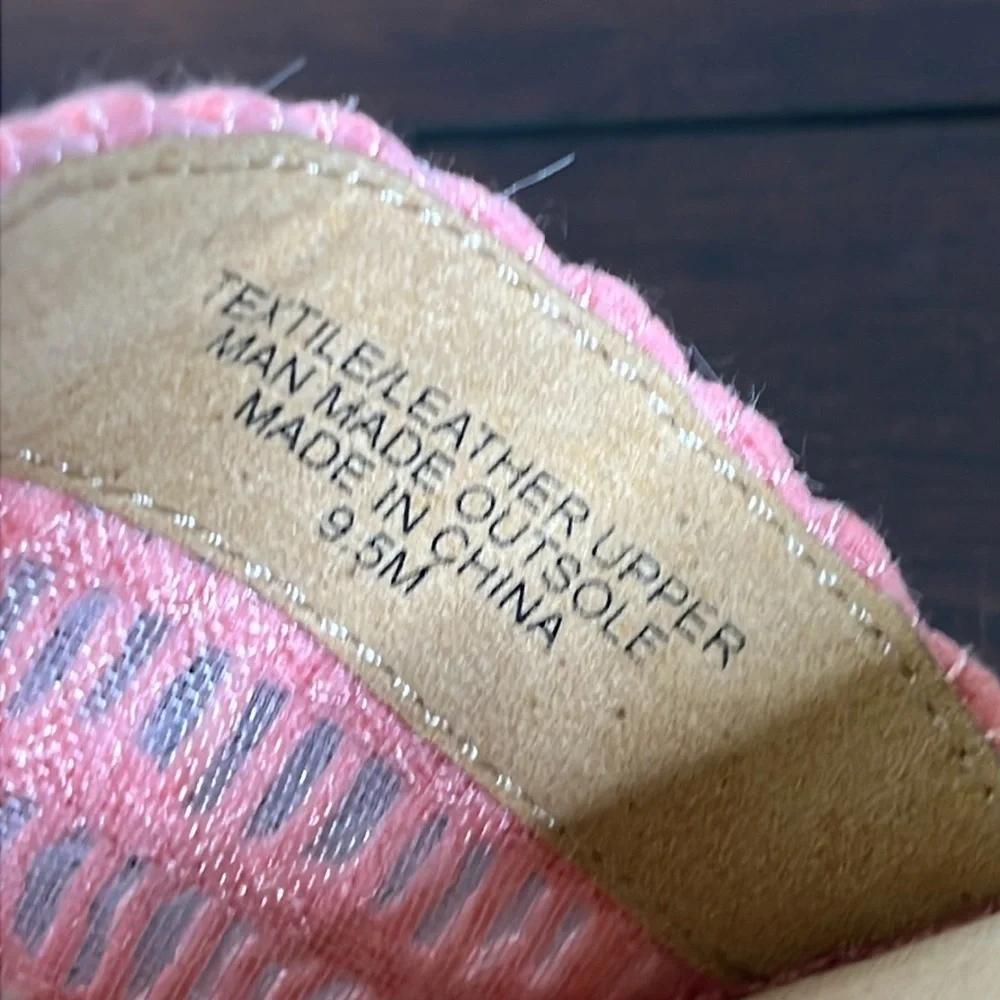 Talbots Women's Izzy‎ Corded Espadrille Flats size 9.5 Ankle Leather Strap New